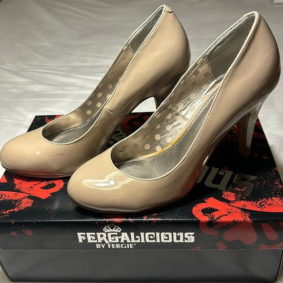 Fergalicious Shoes - Fergalicious by Fergie Women’s 7.5 M Sammi Pumps Beige Faux Leather Stiletto